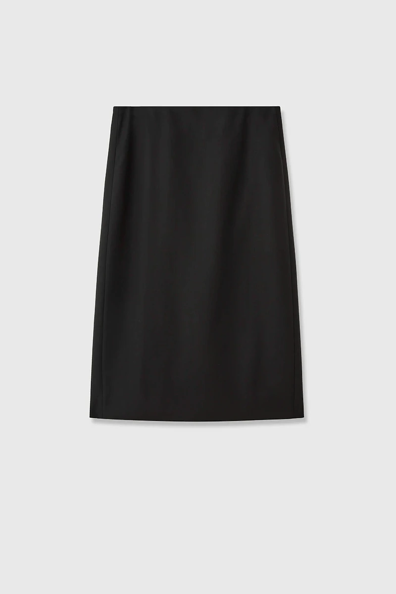 High-Waisted Straight Skirt
