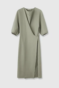 High Density SUPIMA Cotton Slanted Placket Dress