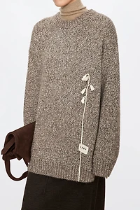 Italian Alpaca Hand-Crocheted Lily of the Valley Sweater