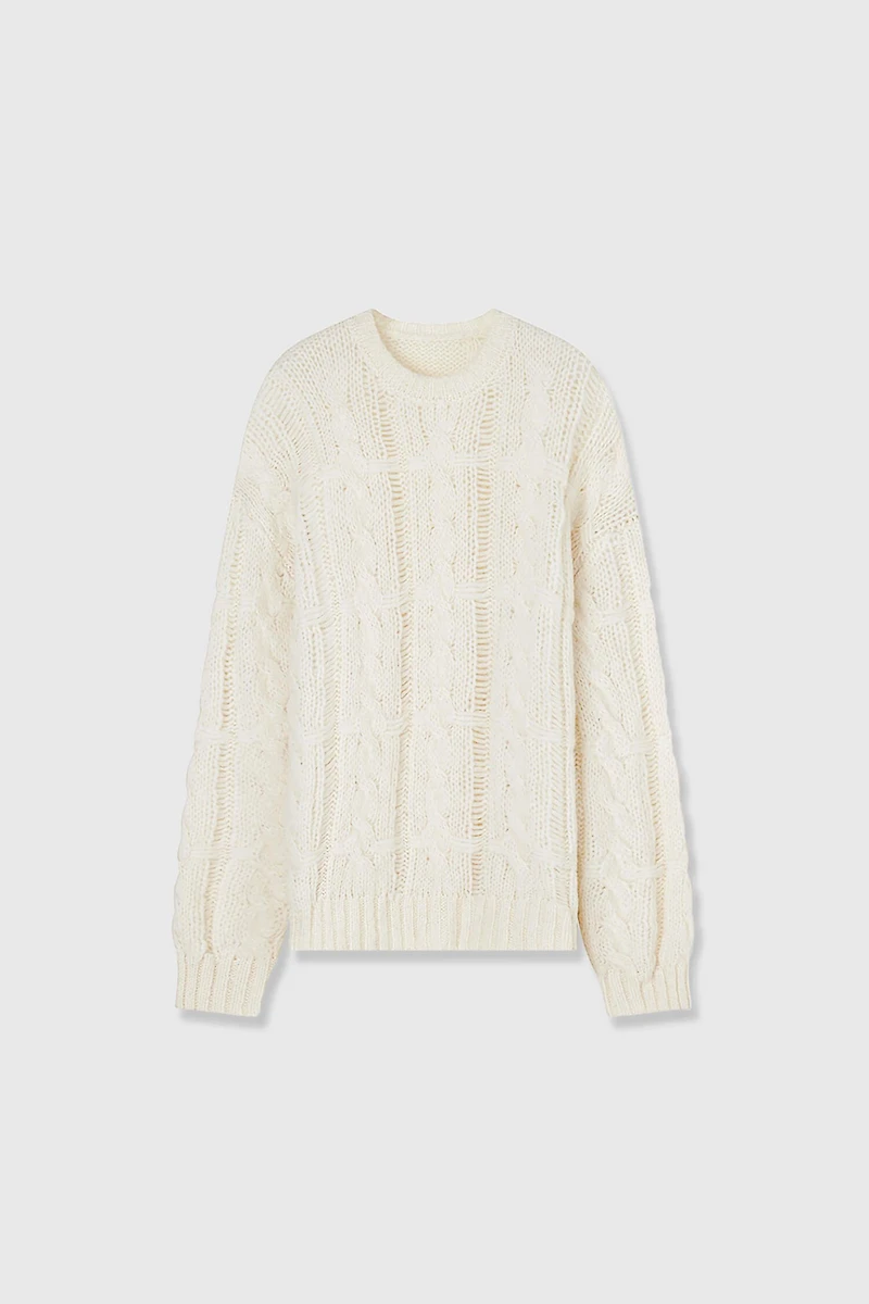 Italian Alpaca Wool Chunky Knit Sweater