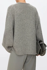 Italian Cariaggi Silk-Cashmere V-Neck Sweater