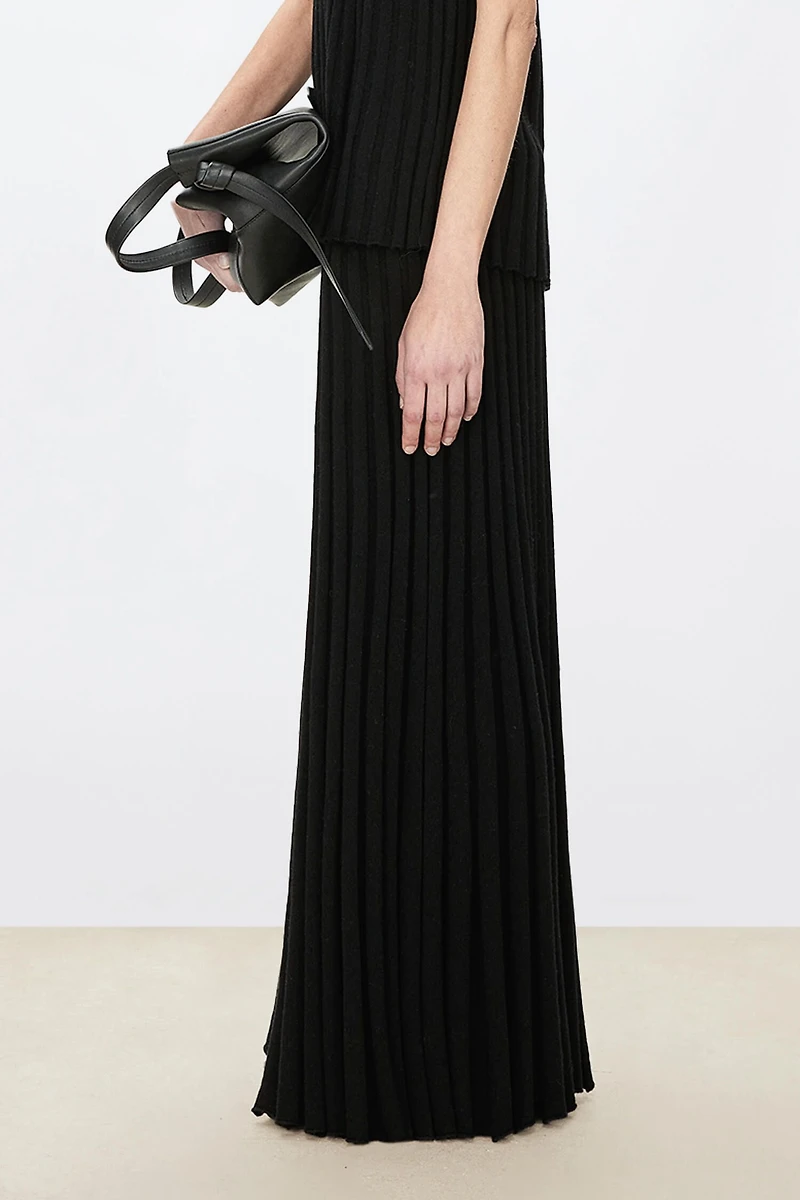 Italian Cool Feel Cashmere Wool Extra Long Skirt