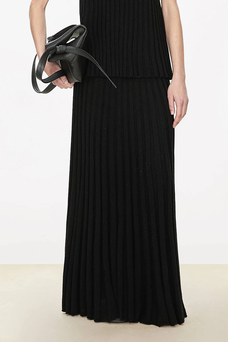 Italian Cool Feel Cashmere Wool Extra Long Skirt