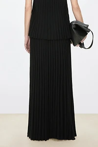 Italian Cool Feel Cashmere Wool Extra Long Skirt