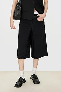Italian Cotton Denim Pleated Pants