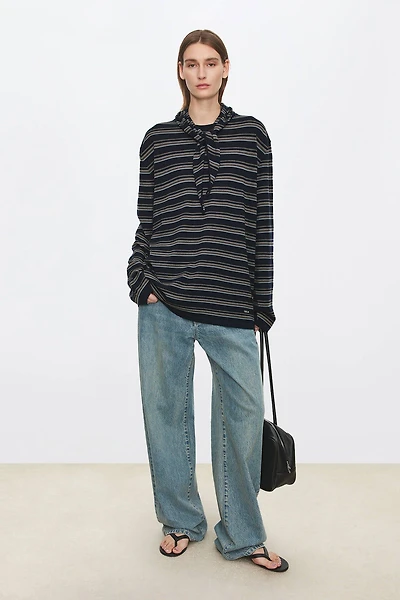 Italian Cotton Stretch Straight-Leg Jeans