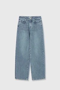 Italian Cotton Stretch Straight-Leg Jeans
