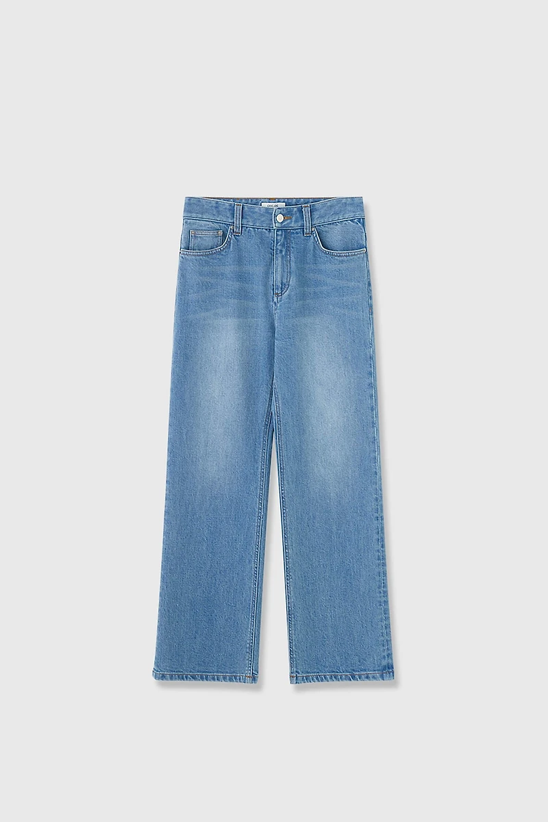 Italian Denim Bootcut Cropped Jeans