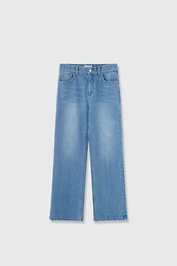 Italian Denim Bootcut Cropped Jeans