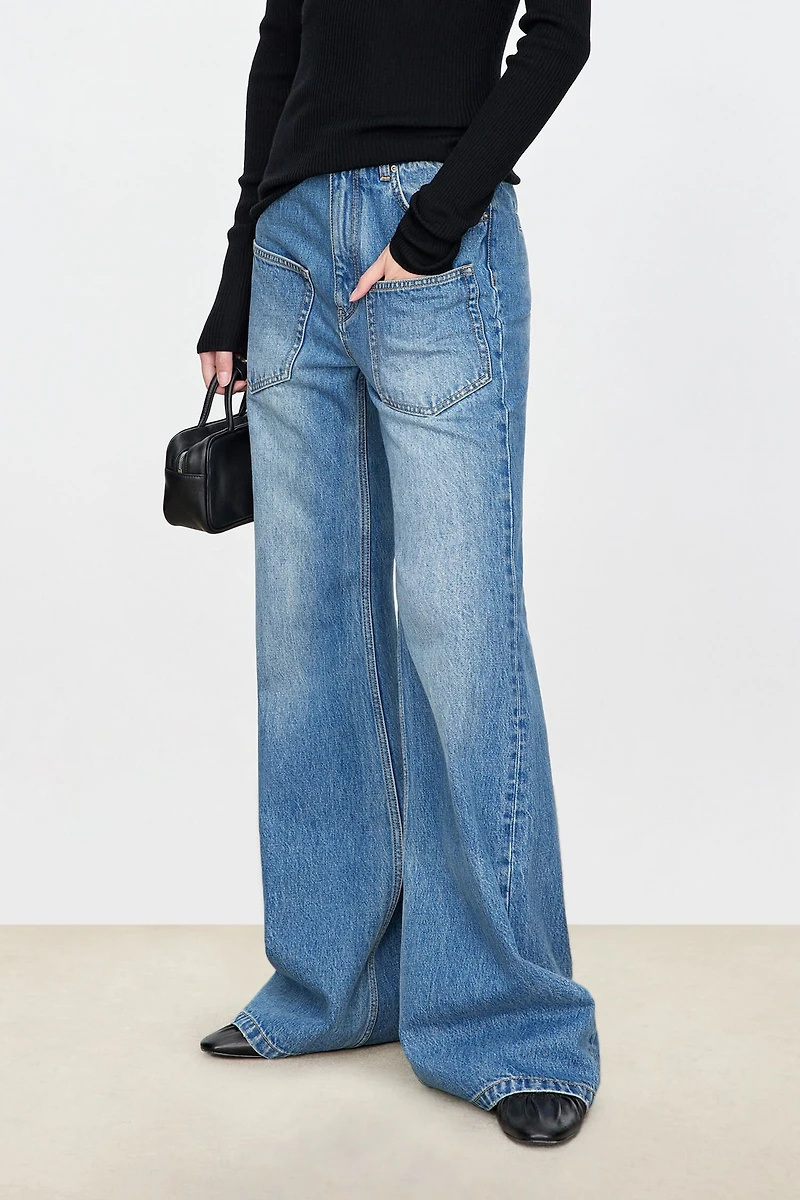 Italian Denim Flare Jeans