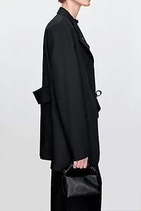 Italian Fine Wool Back-Slit Blazer