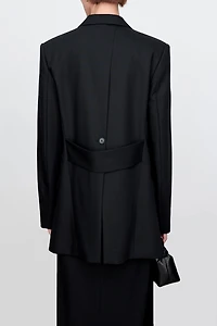 Italian Fine Wool Back-Slit Blazer