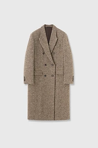Italian Herringbone Wool Overcoat