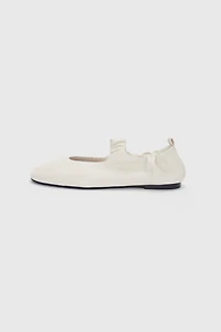 Italian Lambskin Hand-Pleated Ballet Flats