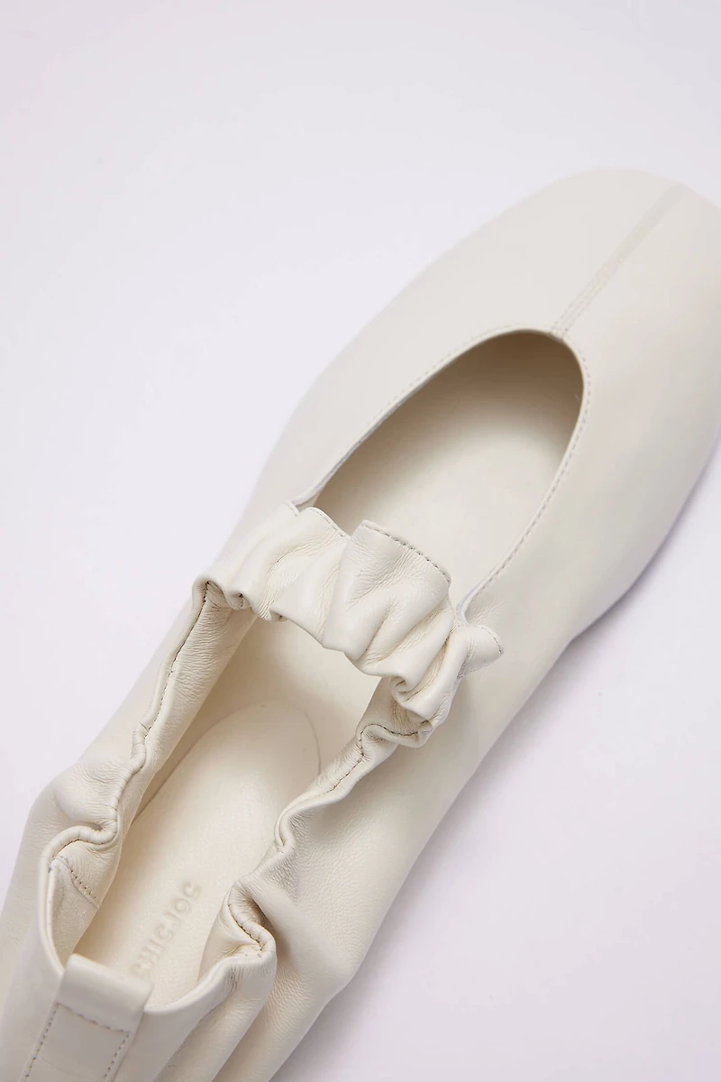 Italian Lambskin Hand-Pleated Ballet Flats