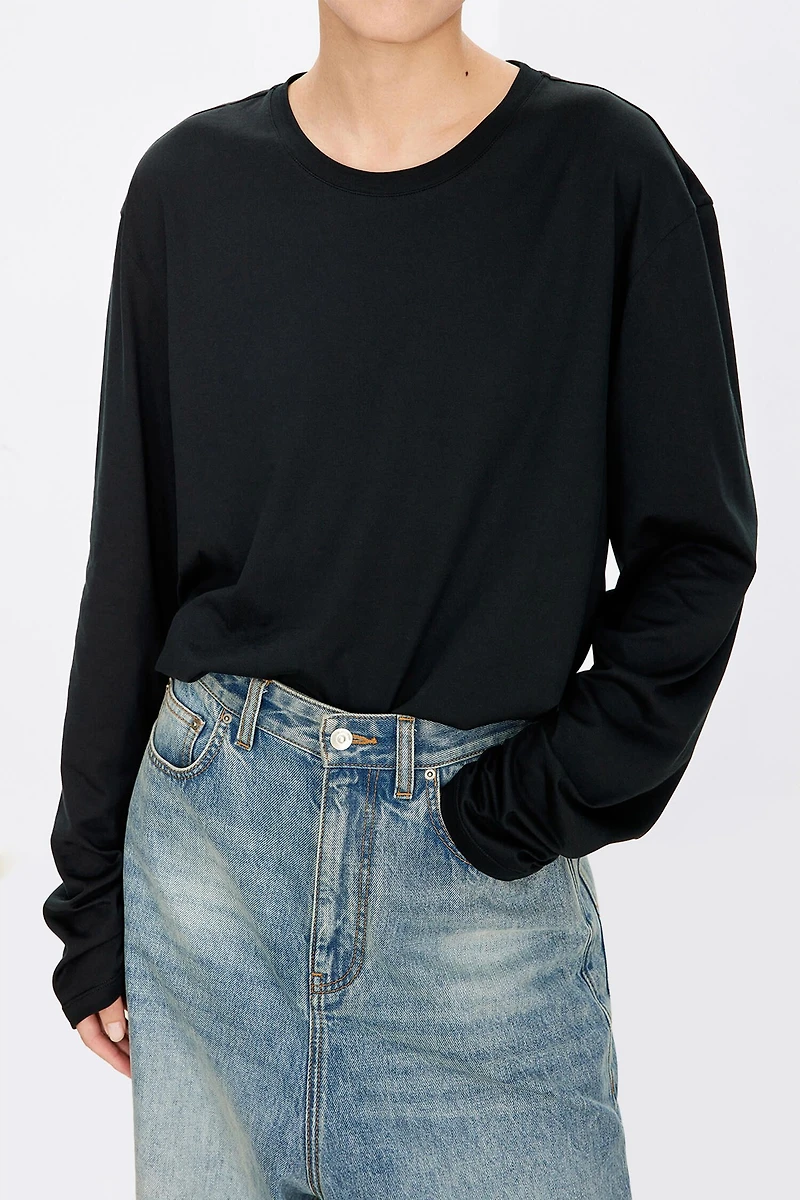 Italian Premium PIMA Cotton Long-Sleeved T-Shirt
