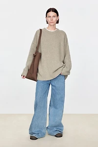 Italian Pure Cashmere Classic Crew-Neck Sweater