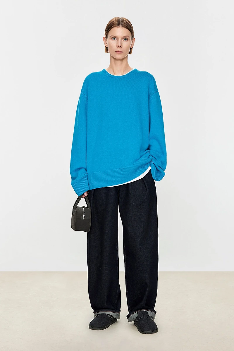 Italian Pure Cashmere Crew-neck Sweater