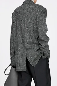 Italian Pure Wool Homespun Hand-Stitched Overcoat