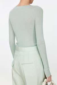Italian Silk & Cashmere UV-Neck Base Shirt