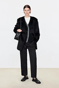 Italian Twill Wool Tapered Ankle Pants