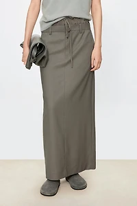 Italian VBC Fine Wool and Silk Blend Skirt