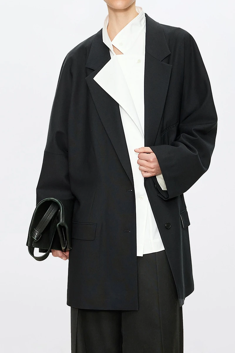 Italian VBC Pure Wool Batwing Sleeve Blazer