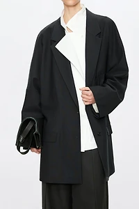 Italian VBC Pure Wool Batwing Sleeve Blazer