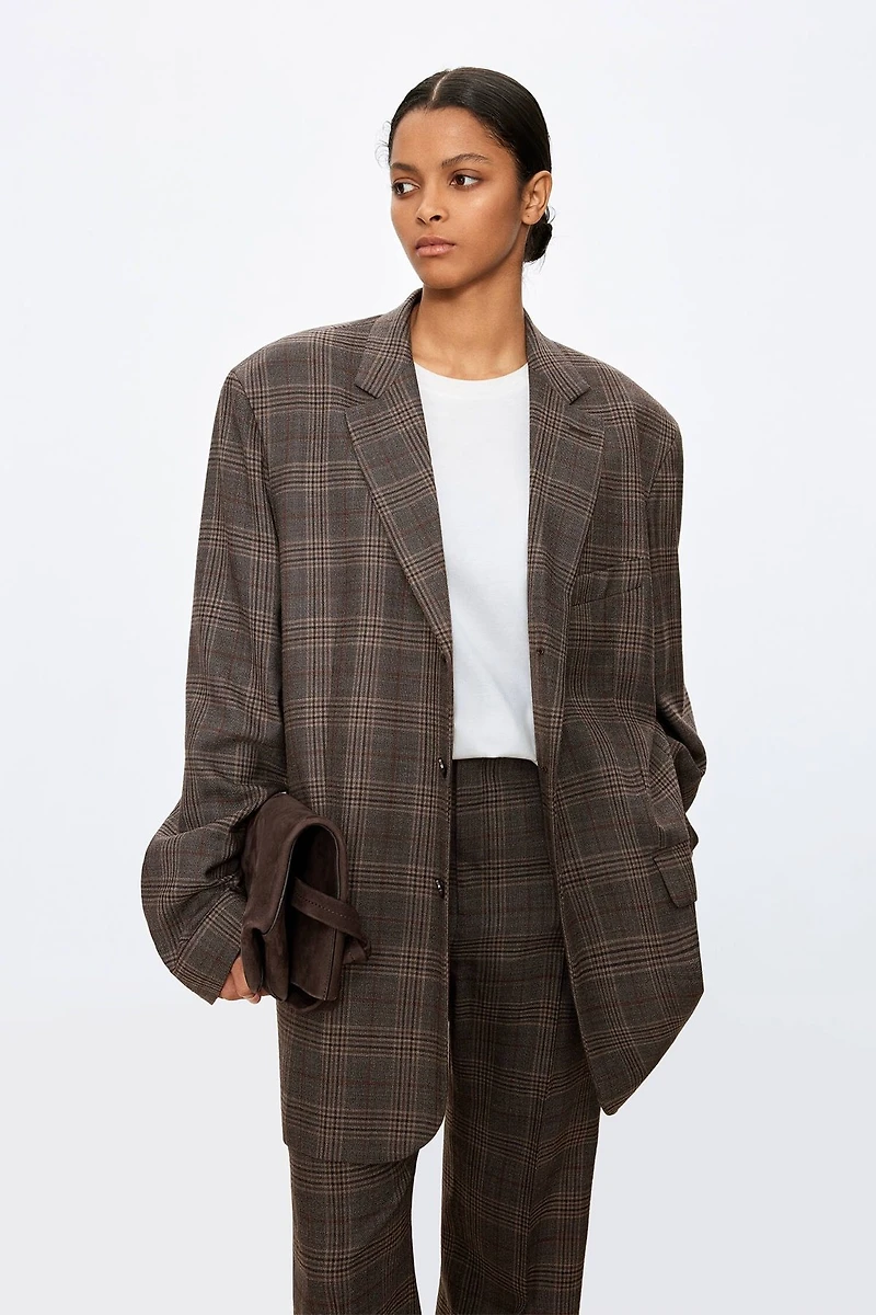 Italian VBC Twisted Two-Tone Wool Blazers