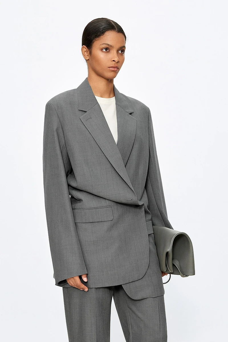Italian Wool Colorblock Blazer
