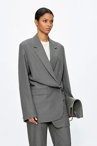 Italian Wool Colorblock Blazer