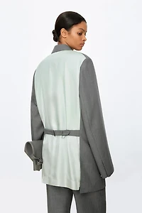 Italian Wool Colorblock Blazer