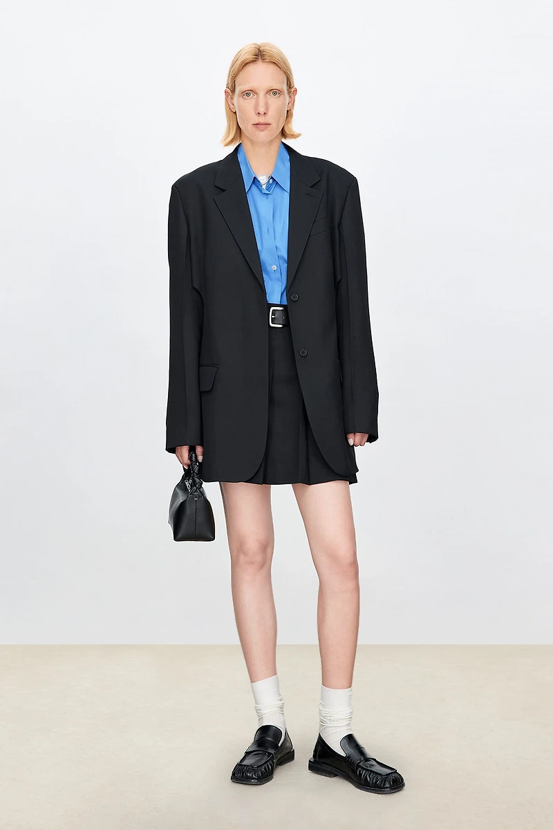 Italian Wool Cut-Out Waist Blazer