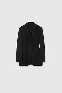 Italian Wool Cut-Out Waist Blazer