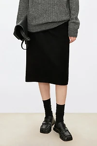 Italian Wool Midi Skirt