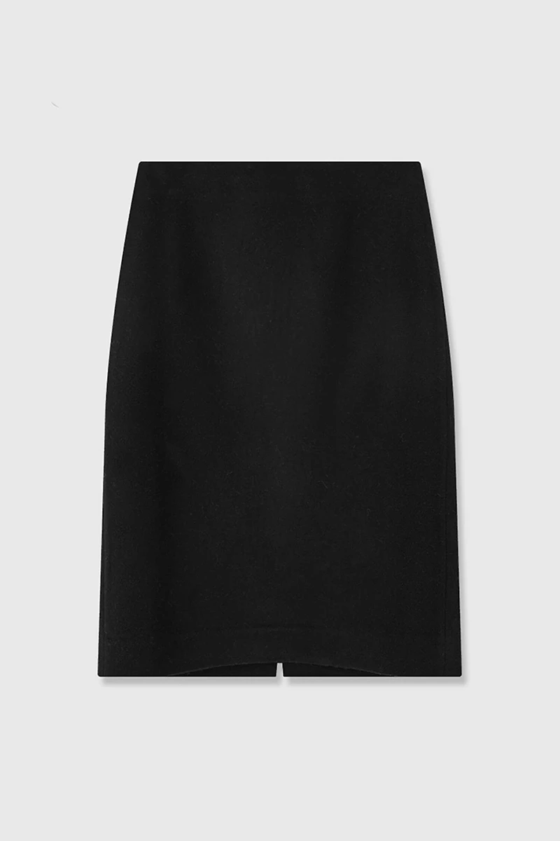Italian Wool Midi Skirt