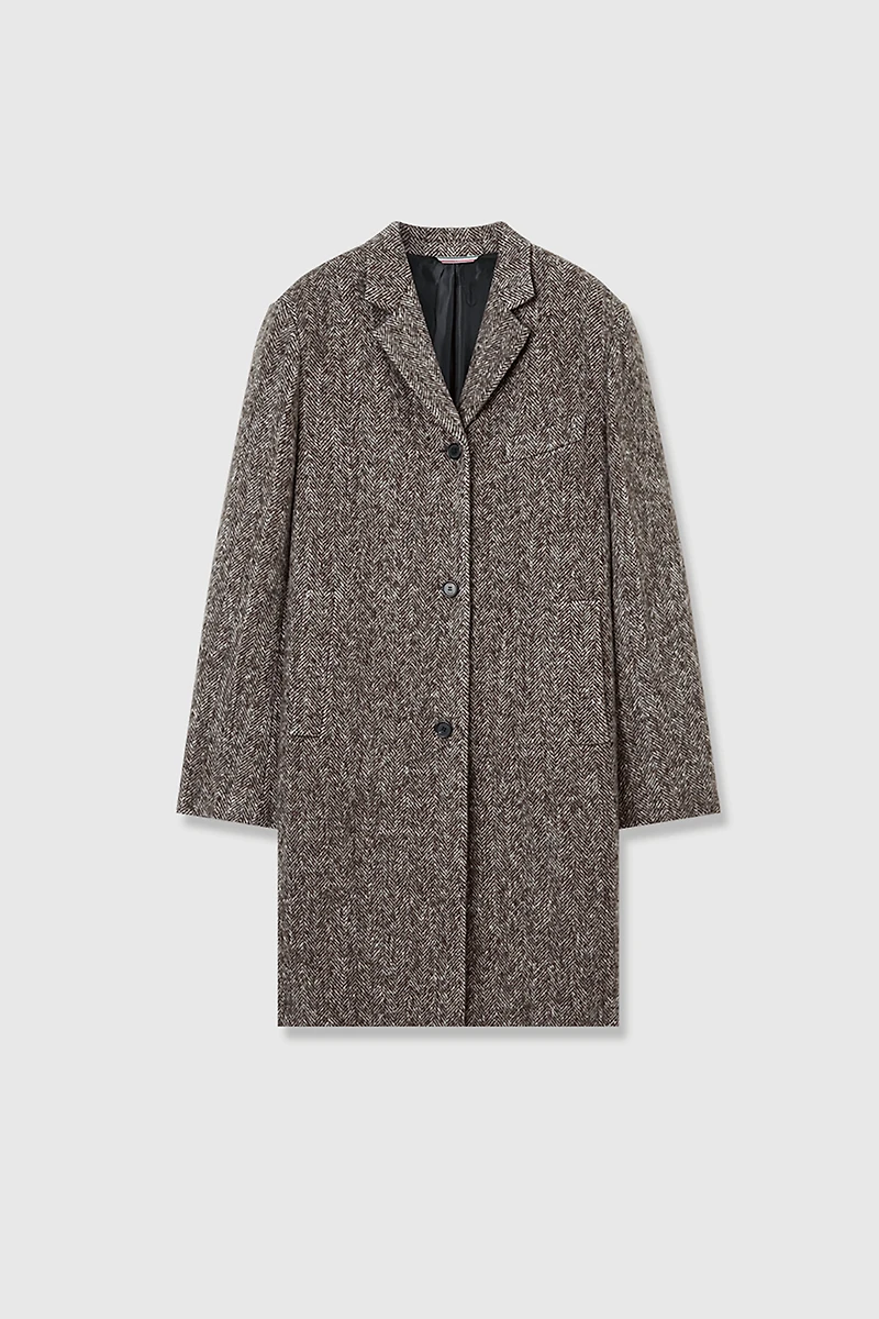 Italian Wool Straight Mid-Length Coat