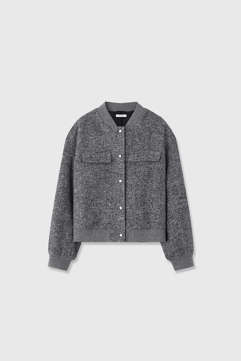 Italian Wool Tweed American-Style Inverted-T Jacket