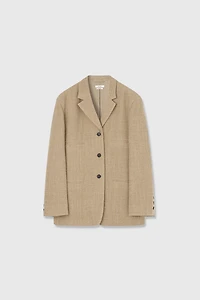 Italian Wool Tweed Oversized Coat