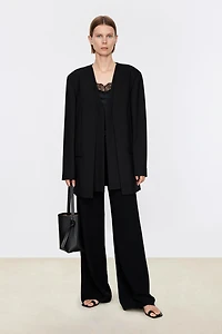 Italian Worsted Wool Silk Double-Layer Collar Suit