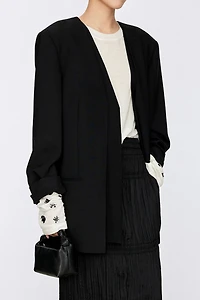 Italian Worsted Wool Silk Double-Layer Collar Suit
