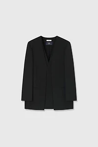 Italian Worsted Wool Silk Double-Layer Collar Suit