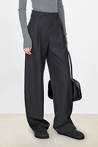 Italian Worsted Wool Waistline & Micro-arc Legs Trousers