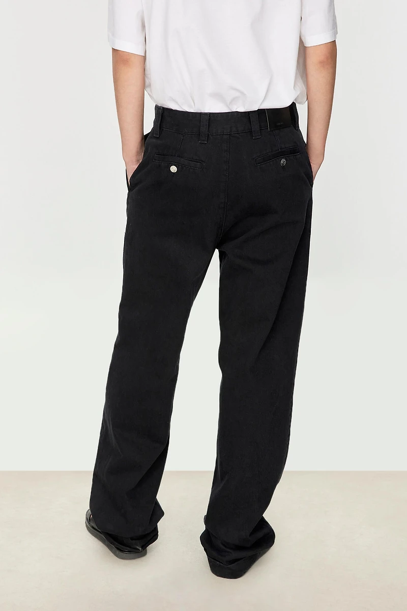 Italian Cotton Denim Tapered Jeans