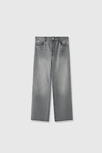 Italian/Japanese PIMA Cotton Cropped Straight-Leg Jeans