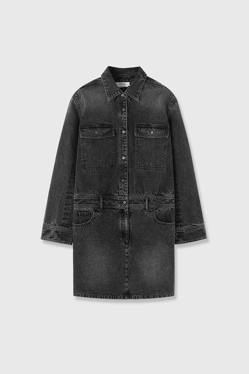 Italian Denim Shirt Dress