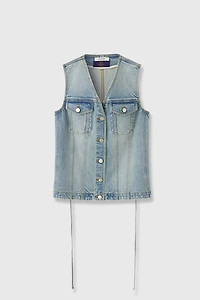 Italian Stretch Denim Vest