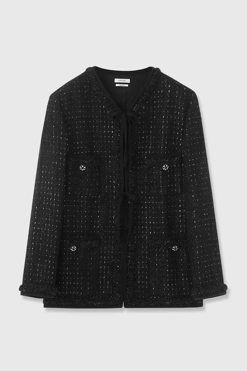 Italian Tweed Ribbon Coat