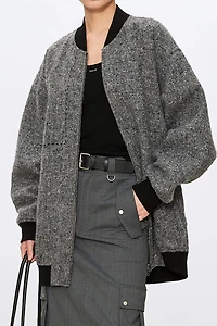 Italian Tweed Baseball Jacket