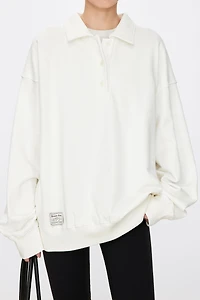 Japanese 100% Cotton Knit Polo Collar Hoodie